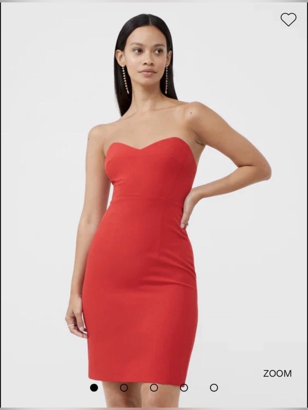 NWT French Connection Echo Strapless Crepe Cocktail Dress